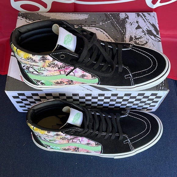 Vans Skate Sk8-Hi Show Room Shroom Doom Black/Green Men’s sneakers - Picture 4 of 16
